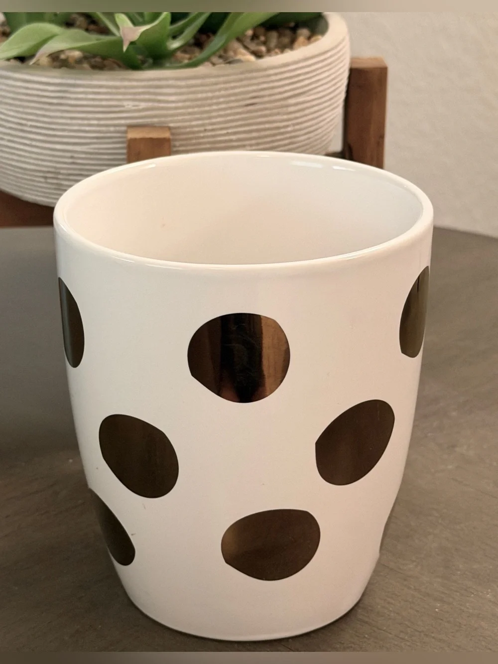 Set of 3 Mugs~ 2 XL Gold Polkadot Mugs & 1 M Dream Mug